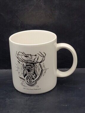 Vintage John Deere Go with The Green Service Mug Deer Antlers 1882 Logo Korea